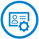 digitization acc management icon blue account management icon